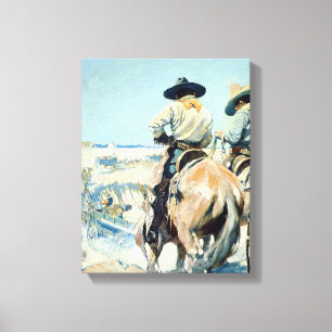 Supply Wagon Western Art by NC Wyeth Canvas Print