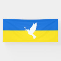 Supporrt Ukraine Banner Peace Dove - Freedom