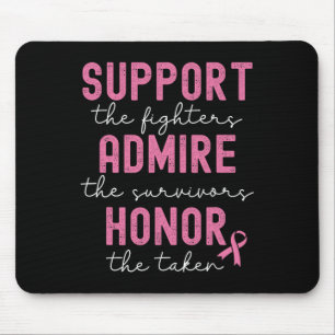 Support Admire Honour Breast Cancer Awareness Mouse Mat