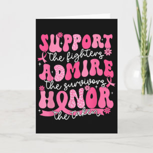 Support Admire Honour Breast Cancer Awareness Warr Card
