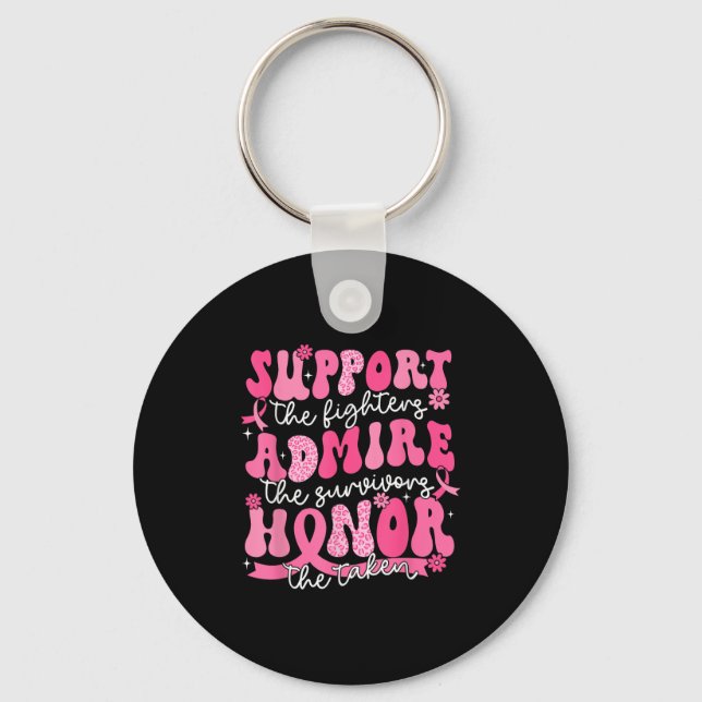 Support Admire Honour Breast Cancer Awareness Warr Key Ring (Front)