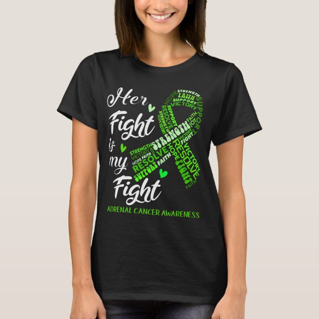 Support Adrenal Cancer Warrior Gifts T-Shirt (Front)