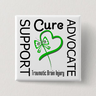 Support Advocate Cure 2 Traumatic Brain Injury 15 Cm Square Badge