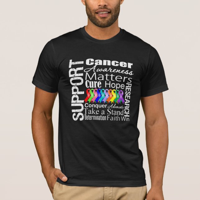 Support All Cancers Awareness T-Shirt (Front)