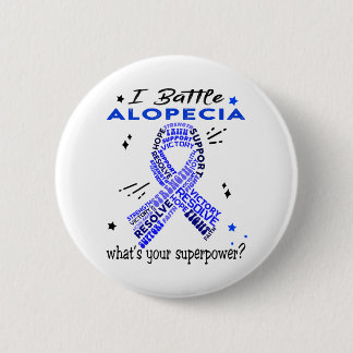 Support Alopecia Warrior Gifts 6 Cm Round Badge