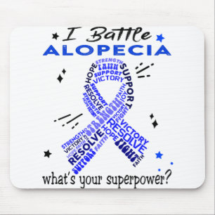 Support Alopecia Warrior Gifts Mouse Mat