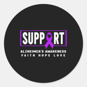 Support Alzheimer’s Warrior Alzheimer’s Awar Classic Round Sticker