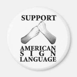 Support American Sign Language (back) Magnet