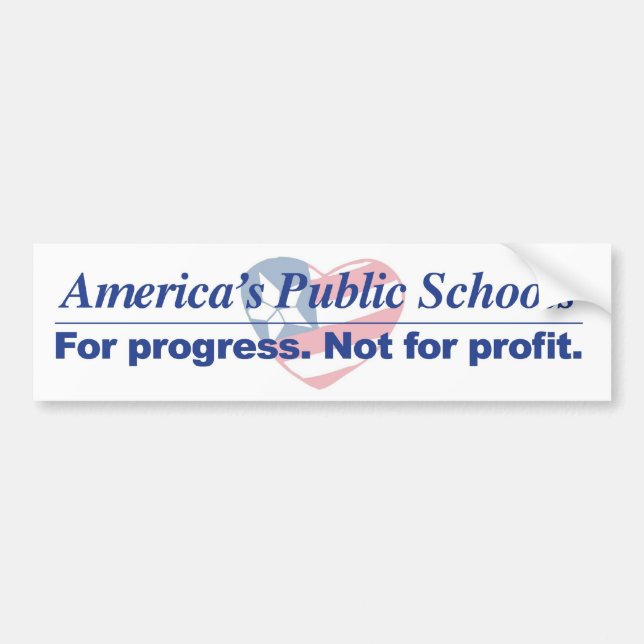Support America's Public Schools Bumper Sticker (Front)