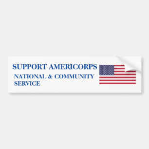 SUPPORT AMERICORPS BUMPER STICKER