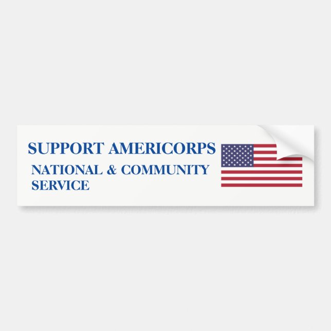 SUPPORT AMERICORPS BUMPER STICKER (Front)
