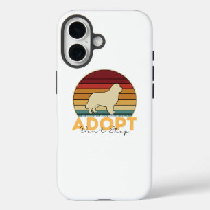 Support Animal Rescue – Adopt Don't Shop Newfy Dog iPhone 16 Case