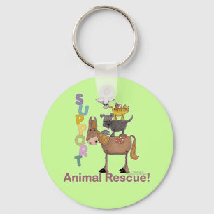 Support Animal Rescue Key Ring