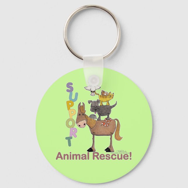 Support Animal Rescue Key Ring (Front)