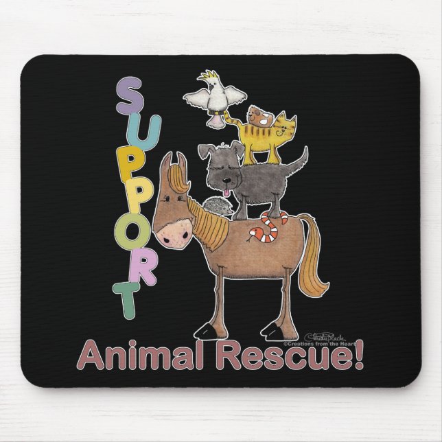 Support Animal Rescue Mouse Mat (Front)