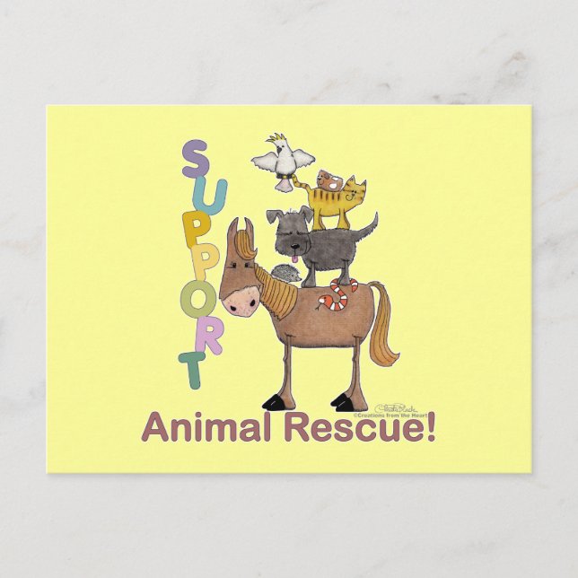Support Animal Rescue Postcard (Front)