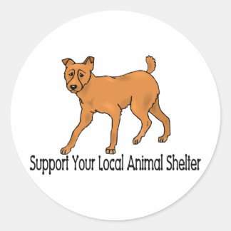 Support Animal Shelters Classic Round Sticker