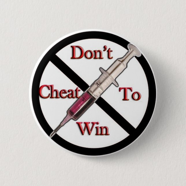 Support Anti-Doping 6 Cm Round Badge (Front)