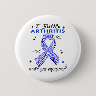 Support Arthritis Warrior Gifts 6 Cm Round Badge
