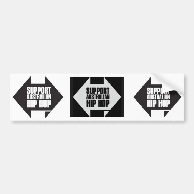 Support Australian Hip Hop Bumper Sticker (Front)