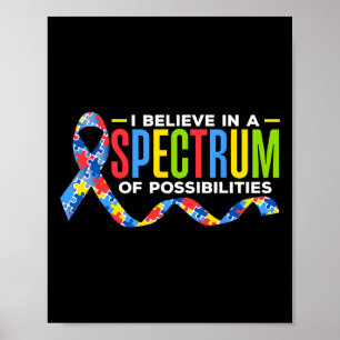 Support Autism Awareness Boys Girls Autistic Kids  Poster