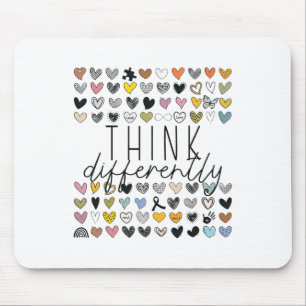 Support Autism Awareness Think Differently Neurodi Mouse Mat