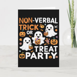 Support Autism Halloween Spooky Autistic Trick Or  Card