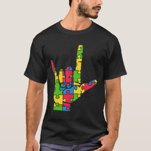 Support Autism Love Sign Language T-Shirt