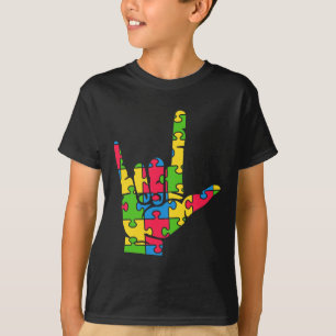 Support Autism Love Sign Language T-Shirt