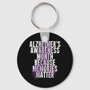 Support Awareness Month Purple Ribbon Key Ring
