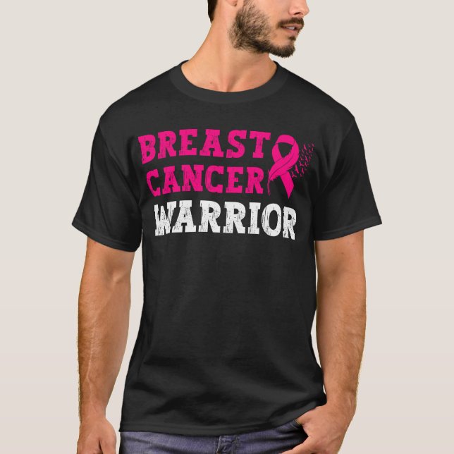 Support Awareness Pink Ribbon Breast Cancer T-Shirt (Front)