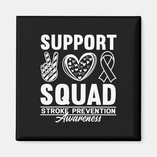 Support Awareness Squad Heart Disease Stroke Preve Magnet (Front)
