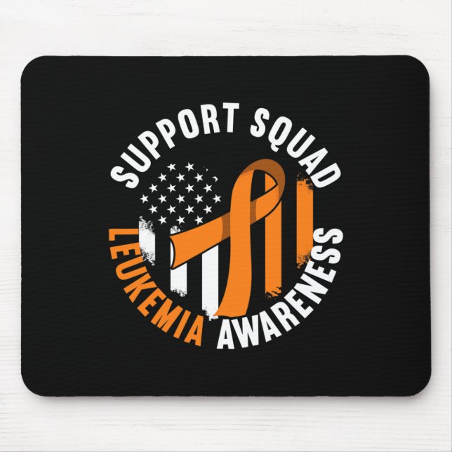 Support Awareness Squad I Blood Cells Cancer Leuke Mouse Mat (Front)