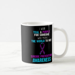 Support Awareness Suicide Prevention Teal And Purp Coffee Mug