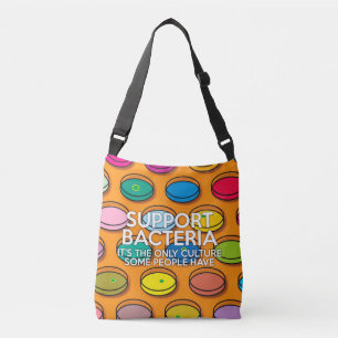 SUPPORT BACTERIA Fun Medical Science Crossbody Bag