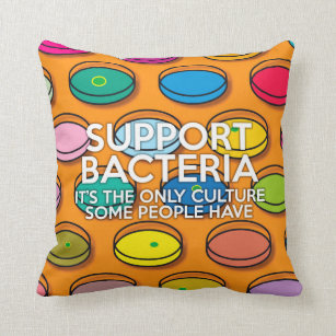SUPPORT BACTERIA Fun Medical Science Cushion