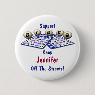 Support Bingo 6 Cm Round Badge