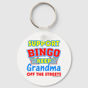 Support Bingo Grandma Key Ring
