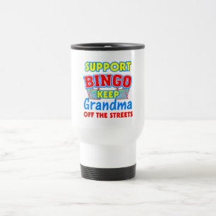 Support Bingo Grandma Travel Mug