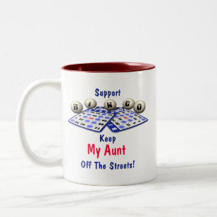 Support Bingo Two-Tone Coffee Mug