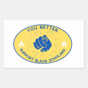 Support Black Scholars Rectangular Sticker