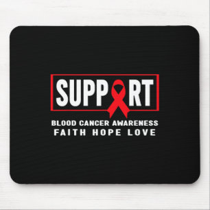 Support Blood Cancer - Red Ribbon Blood Cancer Awa Mouse Mat