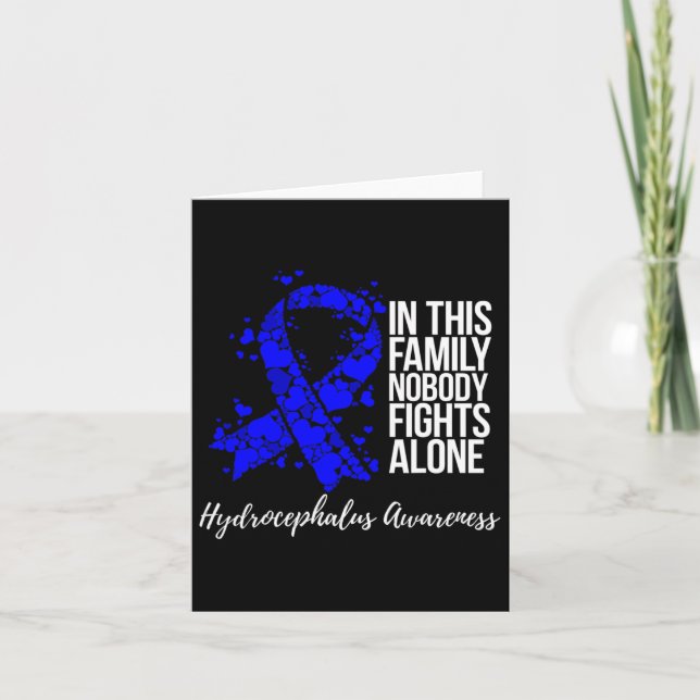 Support Blue Ribbon Hydrocephalus Awareness  Card (Front)