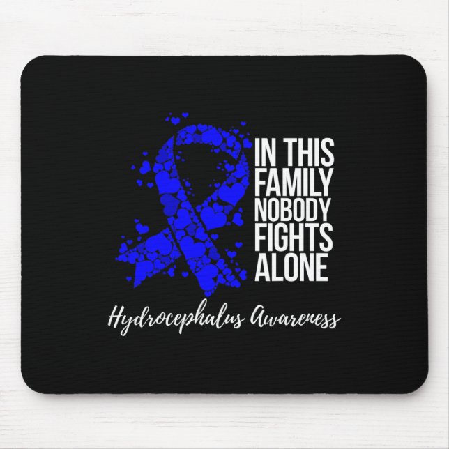 Support Blue Ribbon Hydrocephalus Awareness  Mouse Mat (Front)