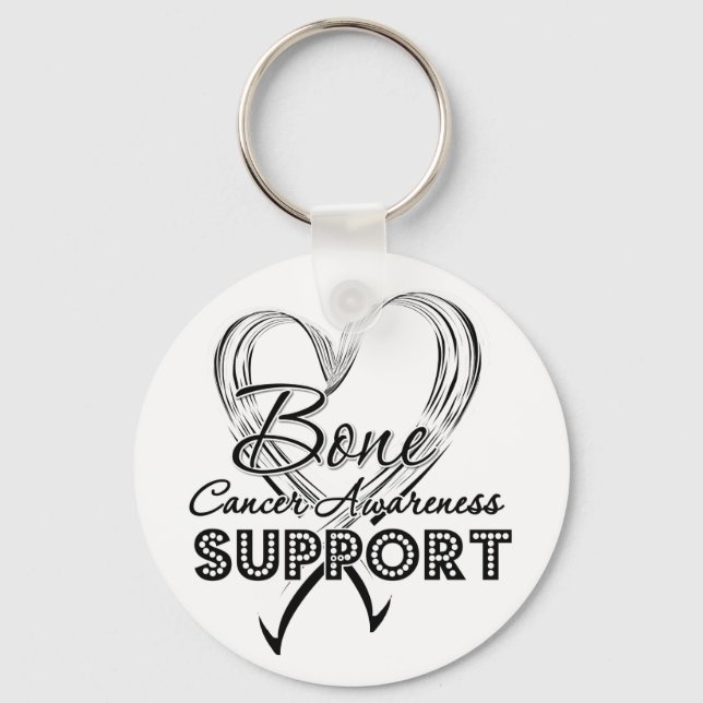 Support Bone Cancer Awareness Key Ring (Front)