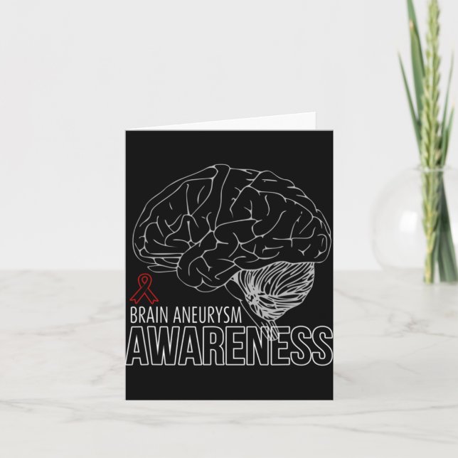 Support Brain Aneurysm Awareness 1 Card (Front)