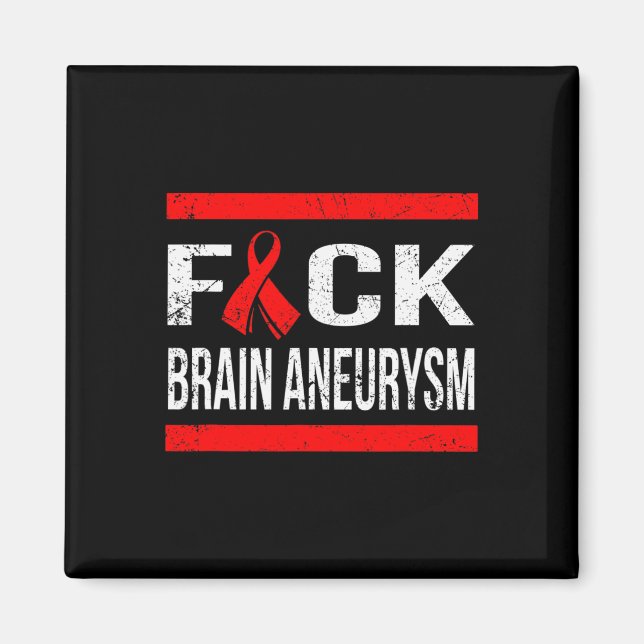 SUPPORT BRAIN ANEURYSM AWARENESS T-SHIRT MAGNET (Front)