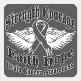 Support Brain Cancer awareness Square Sticker