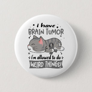 Support Brain Tumour Awareness Ribbon Gifts 6 Cm Round Badge