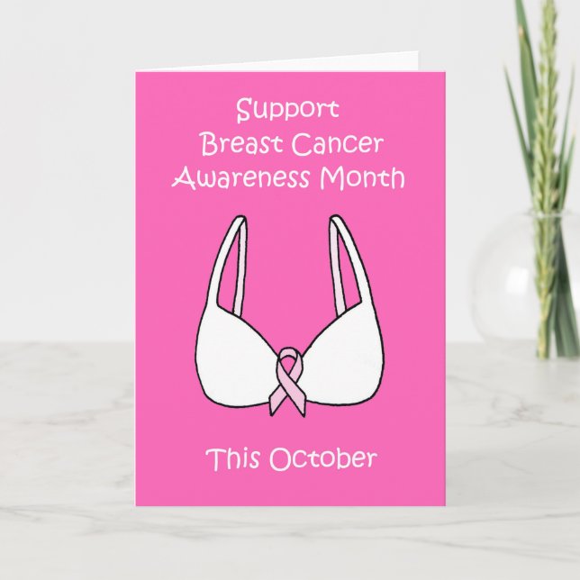 Support Breast Cancer Awareness Month  October Card (Front)